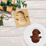 Maxbell Wooden Mould Press Cookie Mold Biscuit Cutter Cookie Presses Snowman