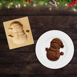 Maxbell Wooden Mould Press Cookie Mold Biscuit Cutter Cookie Presses Snowman