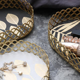Maxbell Storage Tray Cosmetic Storage Box Makeup Tray for Home Dresser Organizer White Coconut leaf