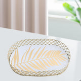 Maxbell Storage Tray Cosmetic Storage Box Makeup Tray for Home Dresser Organizer White Coconut leaf