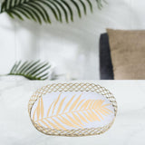 Maxbell Storage Tray Cosmetic Storage Box Makeup Tray for Home Dresser Organizer White Coconut leaf