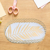 Maxbell Storage Tray Cosmetic Storage Box Makeup Tray for Home Dresser Organizer White Coconut leaf