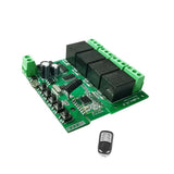 Maxbell 4CH Smart Switch Module DIY 433mhz Wireless Remote Control for Alexa Google with Remote Control
