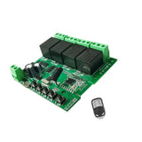 Maxbell 4CH Smart Switch Module DIY 433mhz Wireless Remote Control for Alexa Google with Remote Control