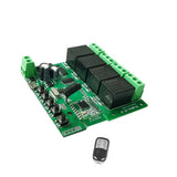 Maxbell 4CH Smart Switch Module DIY 433mhz Wireless Remote Control for Alexa Google with Remote Control