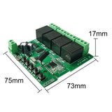Maxbell 4CH Smart Switch Module DIY 433mhz Wireless Remote Control for Alexa Google with Remote Control
