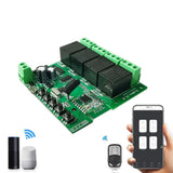 Maxbell 4CH Smart Switch Module DIY 433mhz Wireless Remote Control for Alexa Google with Remote Control
