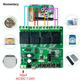 Maxbell 4CH Smart Switch Module DIY 433mhz Wireless Remote Control for Alexa Google with Remote Control