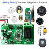 Maxbell DIY Smart Home Relay Module Inching/Self-Lock WiFi for Garage Door Opener without remote