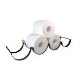 Maxbell Wall Mount Toilet Paper Holder Storage Rack Tissue Rack for Kitchen Bathroom Black