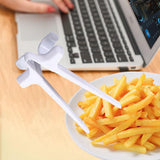 Maxbell Finger Chopsticks for Gamers Snack Clips Gaming Finger Sleeves White