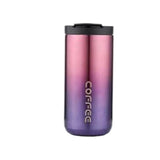 Maxbell Coffee Mug Hot and Cold Drinks Leak-proof Vacuum Traveling Mug Reusable Gradient purple