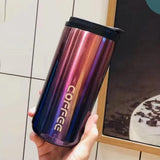 Maxbell Coffee Mug Hot and Cold Drinks Leak-proof Vacuum Traveling Mug Reusable Gradient purple