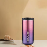 Maxbell Coffee Mug Hot and Cold Drinks Leak-proof Vacuum Traveling Mug Reusable Gradient purple