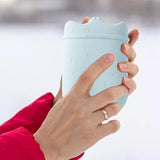 Maxbell 500ml Hot Water Bottle & Cover Leakproof High Density Winter Hand Warmer Blue