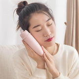 Maxbell 500ml Hot Water Bottle & Cover Leakproof High Density Winter Hand Warmer Pink