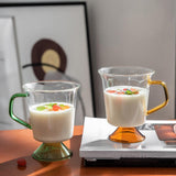 Maxbell 300ML Glass Mug Heat-Resistant Coffee Cup for Hot Beverages Office Green