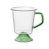 Maxbell 300ML Glass Mug Heat-Resistant Coffee Cup for Hot Beverages Office Green
