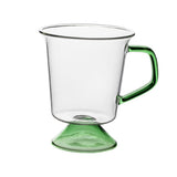 Maxbell 300ML Glass Mug Heat-Resistant Coffee Cup for Hot Beverages Office Green