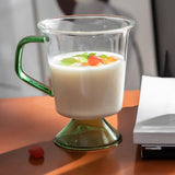 Maxbell 300ML Glass Mug Heat-Resistant Coffee Cup for Hot Beverages Office Green