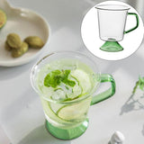 Maxbell 300ML Glass Mug Heat-Resistant Coffee Cup for Hot Beverages Office Green