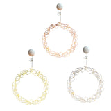 Maxbell Metal Circle Lights Round Fairy Lights for Home Decor Rose Golden