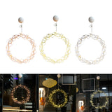 Maxbell Metal Circle Lights Round Fairy Lights for Home Decor Rose Golden