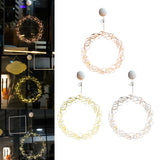 Maxbell Metal Circle Lights Round Fairy Lights for Home Decor Rose Golden