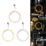 Maxbell Metal Circle Lights Round Fairy Lights for Home Decor Rose Golden
