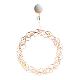 Maxbell Metal Circle Lights Round Fairy Lights for Home Decor Rose Golden