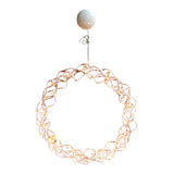 Maxbell Metal Circle Lights Round Fairy Lights for Home Decor Rose Golden