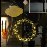 Maxbell Metal Circle Lights Round Fairy Lights for Home Decor Golden