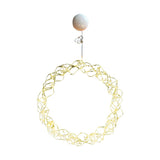 Maxbell Metal Circle Lights Round Fairy Lights for Home Decor Golden