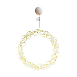 Maxbell Metal Circle Lights Round Fairy Lights for Home Decor Golden