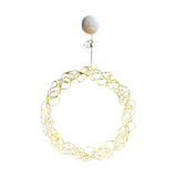 Maxbell Metal Circle Lights Round Fairy Lights for Home Decor Golden