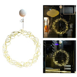 Maxbell Metal Circle Lights Round Fairy Lights for Home Decor Golden