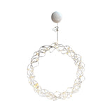 Maxbell Metal Circle Lights Round Fairy Lights for Home Decor Silver