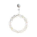 Maxbell Metal Circle Lights Round Fairy Lights for Home Decor Silver