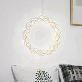 Maxbell Metal Circle Lights Round Fairy Lights for Home Decor Silver