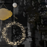 Maxbell Metal Circle Lights Round Fairy Lights for Home Decor Silver