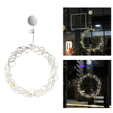 Maxbell Metal Circle Lights Round Fairy Lights for Home Decor Silver