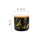 Maxbell Modern Ceramic Sugar Bowl Airtight Lids Sugar Dispenser for Home Kitchen Black S