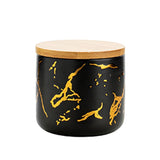 Maxbell Modern Ceramic Sugar Bowl Airtight Lids Sugar Dispenser for Home Kitchen Black S