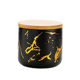 Maxbell Modern Ceramic Sugar Bowl Airtight Lids Sugar Dispenser for Home Kitchen Black S