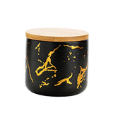 Maxbell Modern Ceramic Sugar Bowl Airtight Lids Sugar Dispenser for Home Kitchen Black S