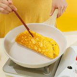 Maxbell Nonstick Frying Pan Stone White with Handle Granite Coating for Kitchen Diameter 24cm