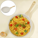 Maxbell Nonstick Frying Pan Stone White with Handle Granite Coating for Kitchen Diameter 24cm