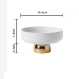 Maxbell Ceramic Fruit Plate Round Display Reusable Stand for Countertop Buffet Cake 6 inch