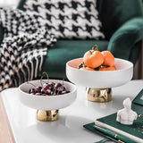 Maxbell Ceramic Fruit Plate Round Display Reusable Stand for Countertop Buffet Cake 6 inch