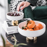 Maxbell Ceramic Fruit Plate Round Display Reusable Stand for Countertop Buffet Cake 6 inch
